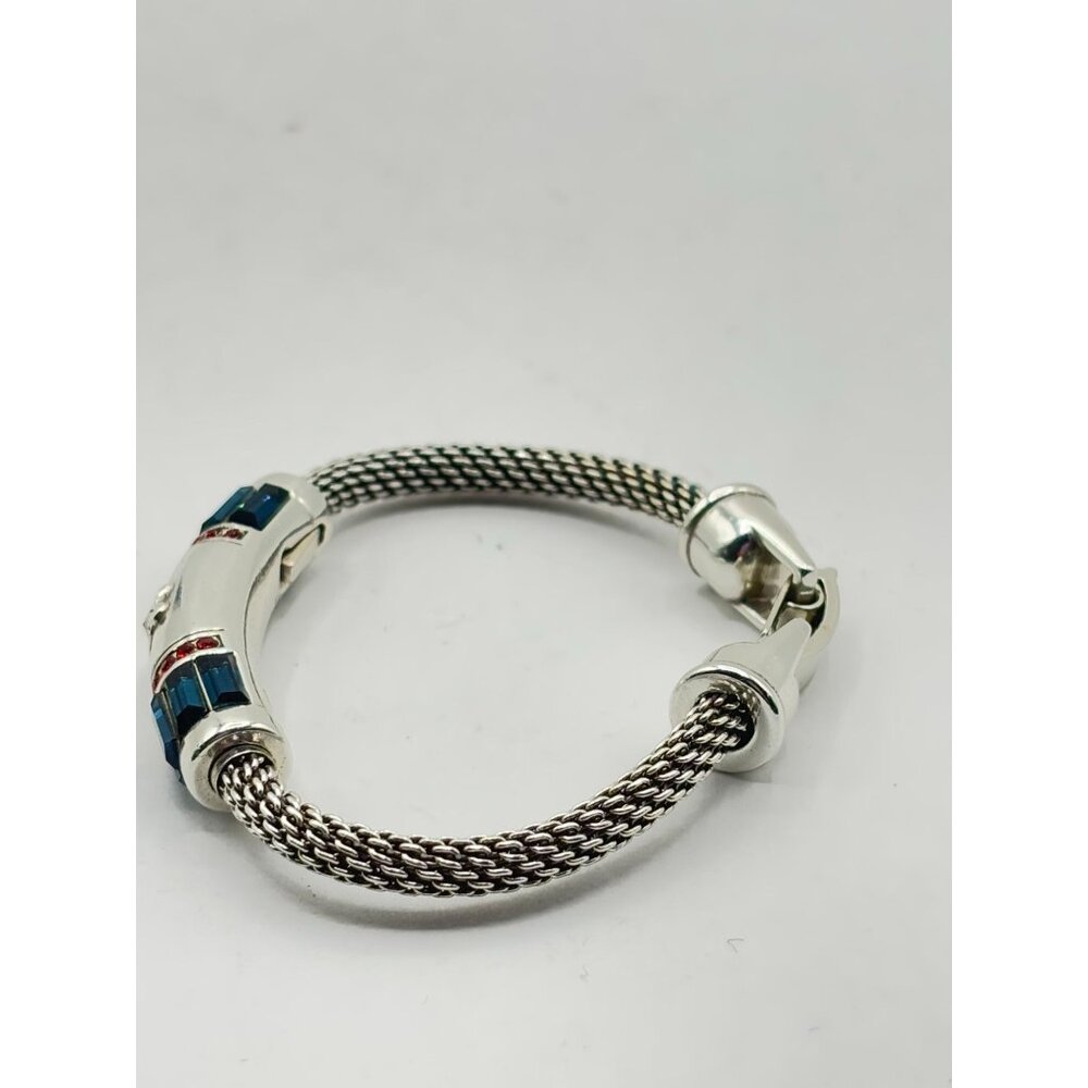 Brighton Star Accent Silver & Blue Mesh Bracelet - Picture 2 of 6
